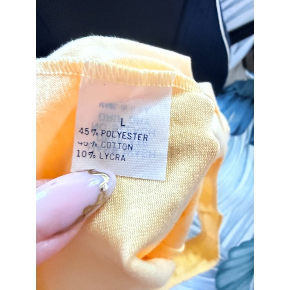 VTG 90s ActiveWear Bodysuit Leotard L Yellow NWT Made in USA Balletcore Retro - Picture 3 of 5